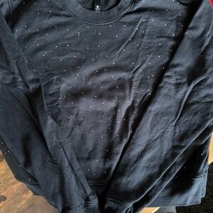 Aqua Glitz Terrycloth Sweater XS